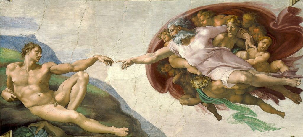 The Creation of Adam - one of most famous paintings in the world.